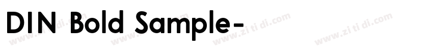 DIN Bold Sample字体转换